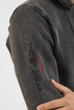 SWEATSHIRT FULL ZIP STONE WASHED MAN